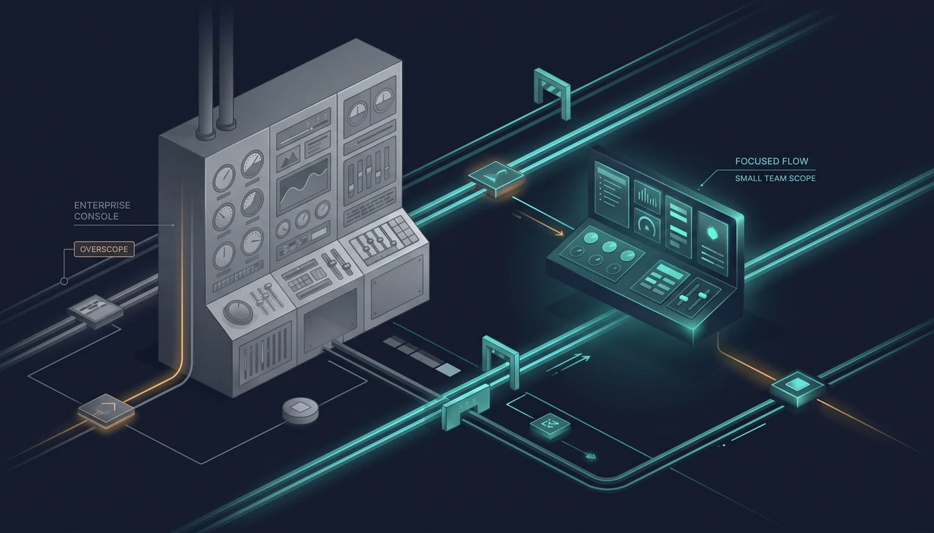 Abstract illustration of RFP response workflow for Responsive (RFPIO) Alternative for Small Teams.